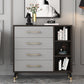 Classic Glam Wood Dresser Gray Soft-Close Lades Opbergkast
