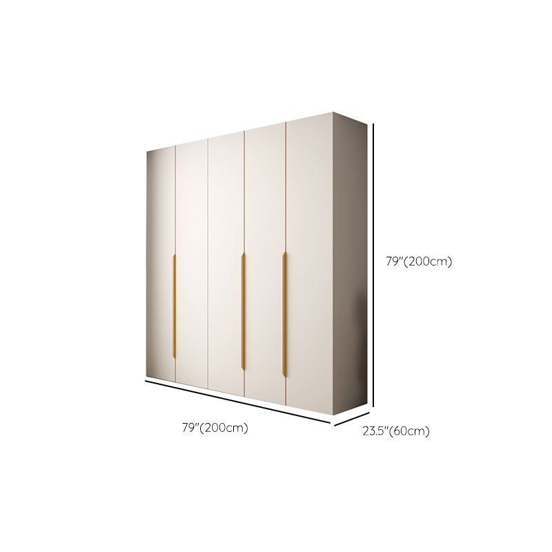 Moderne scharnierende garderobe -kast Wit gemanipuleerde houten garderobe armoire
