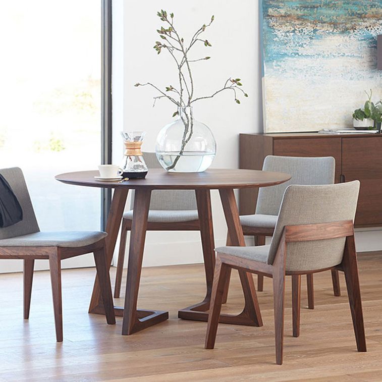 Round Double Pedestal Modern Dining Table Wood Color Fixed Table of Solid Wood Clearhalo ' dining_table' 'Dining Tables & Seating' 'Dining Tables' 'furn' 'furn_dining_table' 'Furniture' 'furniture_dining_table' 'Kitchen & Dining Furniture' 'kitchen&dining_furn' 'kitchen' 'kitchen_dining_table' 1200x1200_b65da4c8-8ad9-4bea-a24d-b5cc538c31ef