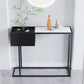 Table de consola negra contemporánea Mesa de sofá de consola rectángica para Hall