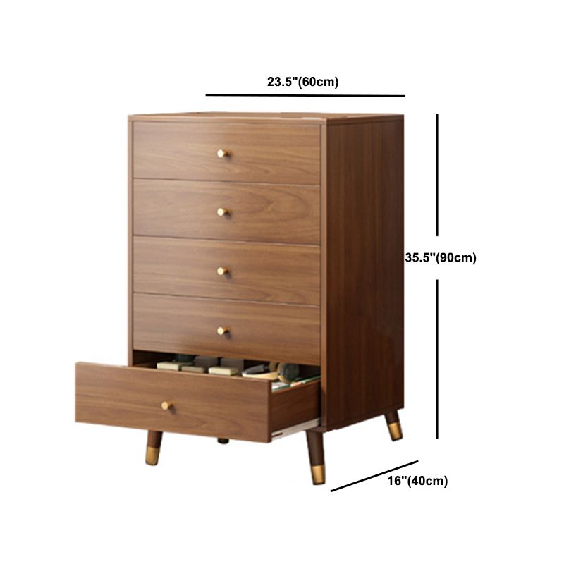 29.52'"/35.43" Tall Brown Wooden Chest, Rectangle Accent Chest with Drawers Clearhalo 'Cabinets & Chests' 'cabinets_chests' 'furn' 'furn_cabinets_chests' 'Furniture' 'Living Room Furniture' 1200x1200_b66083ca-aaa9-48ff-aa6a-39f4ce9a1590