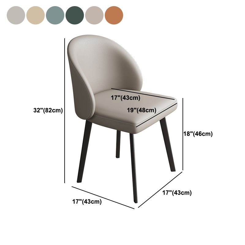 Contemporary Kitchen Dining Side Chair Leather Dining Chairs Clearhalo 'Dining Chairs' 'Dining Tables & Seating' 'dining_chair' 'furn' 'furn_dining_chair' 'Furniture' 'Kitchen & Dining Furniture' 1200x1200_b660f108-5757-426d-9096-fd61c577b609