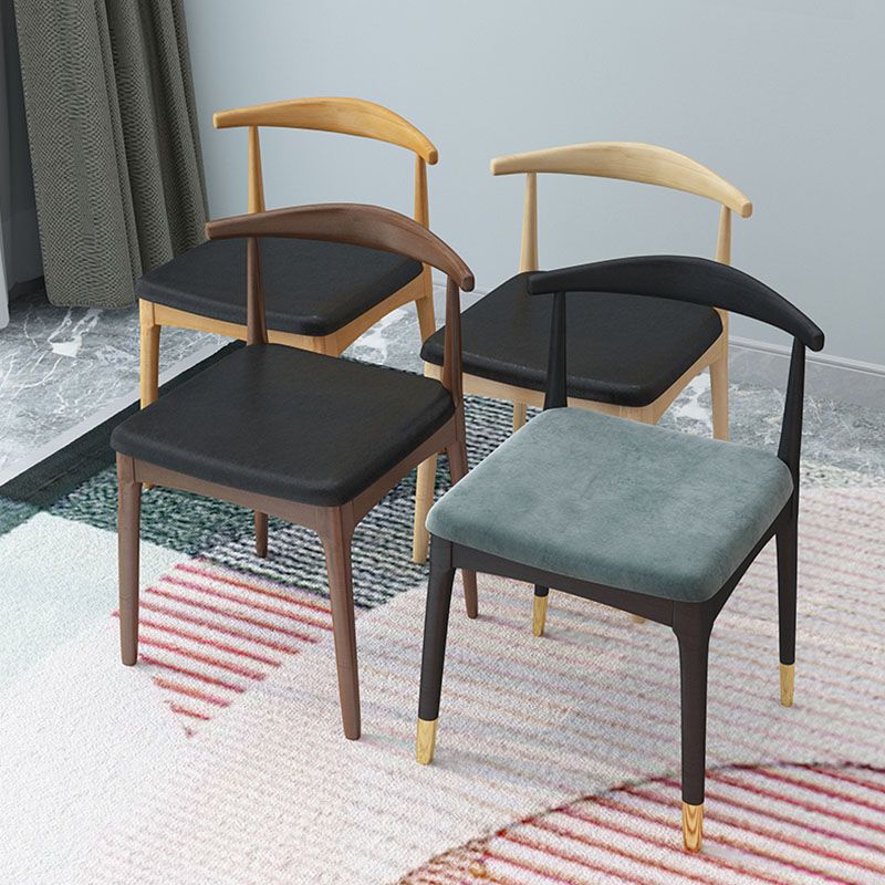 Industrial Design Faux Leather Side Chair Open Back Dining Side Chair Clearhalo 'Dining Chairs' 'Dining Tables & Seating' 'dining_chair' 'furn' 'furn_dining_chair' 'Furniture' 'furniture_dining_chair' 'Kitchen & Dining Furniture' 1200x1200_b661c394-e42d-46b9-9487-005320b79c71