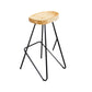 Modern Style Solid Wood Bar Stool with Footrest Bistro Bar Stool