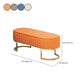 Glam Cushioned Seating Bench Oval Entryway and Bedroom Bench , 18" W Clearhalo 'Benches' 'Chairs & Seating' 'furn' 'furn_benches' 'Furniture' 'Living Room Furniture' 1200x1200_b663538e-2a9b-42a9-9b2a-52d4d4cd8a8b