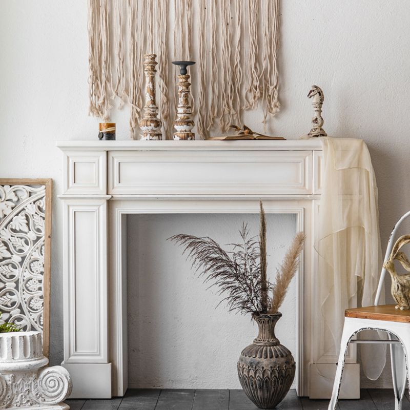 Rectangle Shape French Country Console Table Wooden Sofa Table in White