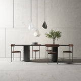 Solid Wood Contemporary Oval Table Black Wood Top Table for Dining Room Clearhalo ' dining_table' 'Dining Tables & Seating' 'Dining Tables' 'furn' 'furn_dining_table' 'Furniture' 'furniture_dining_table' 'Kitchen & Dining Furniture' 'kitchen&dining_furn' 'kitchen' 'kitchen_dining_table' 1200x1200_b66542b3-d0fd-4bbc-a0ac-931f0fb0ca16