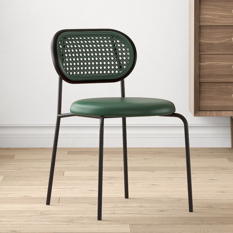 Industriële gestoffeerde zijstoel Open achterste armloze stoel voor eetkamer