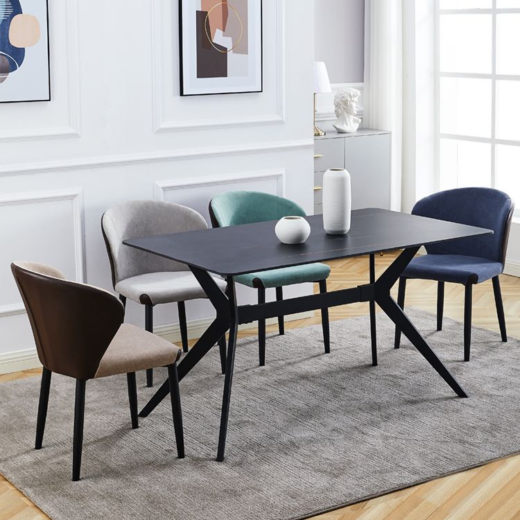 Matte Finish Contemporary Dining Side Chair Leather Wingback Dining Chair Clearhalo ' kitchen&dining_furn' 'Dining Chairs' 'Dining Tables & Seating' 'dining_chair' 'furn' 'furn_dining_chair' 'Furniture' 'furniture_dining_chair' 'Kitchen & Dining Furniture' 'kitchen' 1200x1200_b6661e4b-3ea1-4b82-b3a0-4d1ffaa3a571