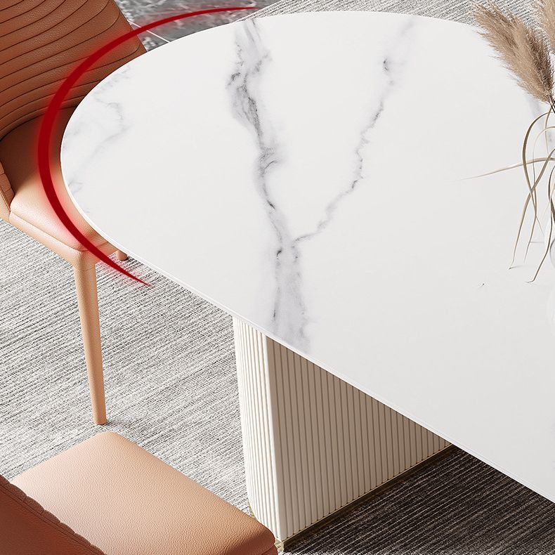 Contemporary 1/4/5/6/7 Pieces Dining Set Oval Sintered Stone Dining Room Set Clearhalo 'Dining Room Sets' 'Dining Tables & Seating' 'dining_room_set' 'furn' 'furn_dining_room_set' 'Furniture' 'furniture_dining_room_set' 'Kitchen & Dining Furniture' 'kitchen&dining_furn' 'kitchen' 1200x1200_b6663621-0762-4563-b7d4-ff44dc5ac6fa