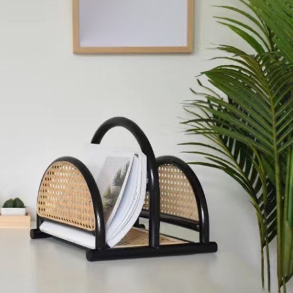 Standard Open Back Bookcase Wooden Contemporary Bookshelf for Home Office