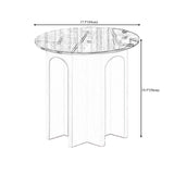 Pedestal 1 Single Coffee Table Marble/Metallic Cocktail Table Clearhalo 'Coffee & Accent Tables' 'Coffee Tables' 'coffee_tables' 'furn' 'furn_coffee_tables' 'Furniture' 'furniture_coffee_tables' 'Living Room Furniture' 1200x1200_b666a933-175d-45c9-ad0d-e70e3a1da248