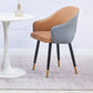 Scandinavian Home Arm Chair Upholstered Open Back Metal Dining Room Chair Clearhalo ' kitchen&dining_furn' 'Dining Chairs' 'Dining Tables & Seating' 'dining_chair' 'furn' 'furn_dining_chair' 'Furniture' 'furniture_dining_chair' 'Kitchen & Dining Furniture' 'kitchen' 1200x1200_b667facc-a2ed-40cf-a920-67dffe840729