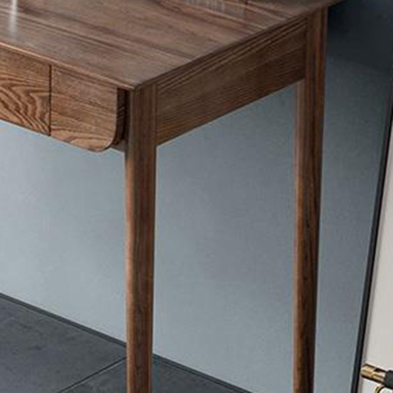 Glam Office Desk Rectangular Brown Solid Wood Writing Desk for Home Clearhalo 'furn' 'furn_office_desk' 'Furniture' 'Office Desks' 'Office Furniture' 'office_desk' 1200x1200_b66883a9-5177-4325-a148-cb81d4dbd2fe