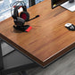 Table d'ordinateur de forme rectangulaire Bureau d'écriture en bois massif en marron