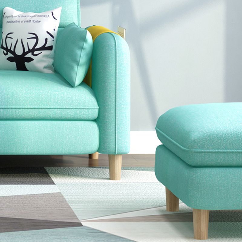 Living Room Contemporary Sewn Pillow Back Pillow Top Arm Sofa