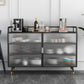 Glam Cabinets Sideboard Buffet Glass Doors Metal Buffet Sideboard Clearhalo 'buffet_sideboard' 'Buffets & Sideboards' 'furn' 'furn_buffet_sideboard' 'Furniture' 'Kitchen & Dining Furniture' 1200x1200_b6694b46-2aec-4282-9e8d-111bebb43f83