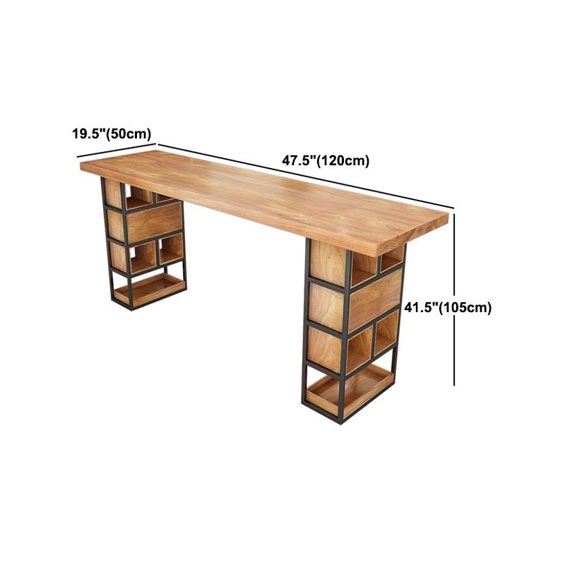 Modernes rechteckiges Kneipentisch-Set, 1/2/4/7-teilig, Holz-Thekentisch für die Bar