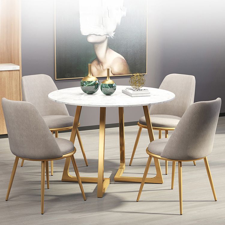 Scandinavian Style Fixed Dining¬†Room¬†Table¬†Set with 4 Legs Base Dining Furniture Clearhalo 'Dining Room Sets' 'Dining Tables & Seating' 'dining_room_set' 'furn' 'furn_dining_room_set' 'Furniture' 'furniture_dining_room_set' 'Kitchen & Dining Furniture' 'kitchen&dining_furn' 'kitchen' 1200x1200_b66a5c67-b906-42c0-a476-1fc21283b895