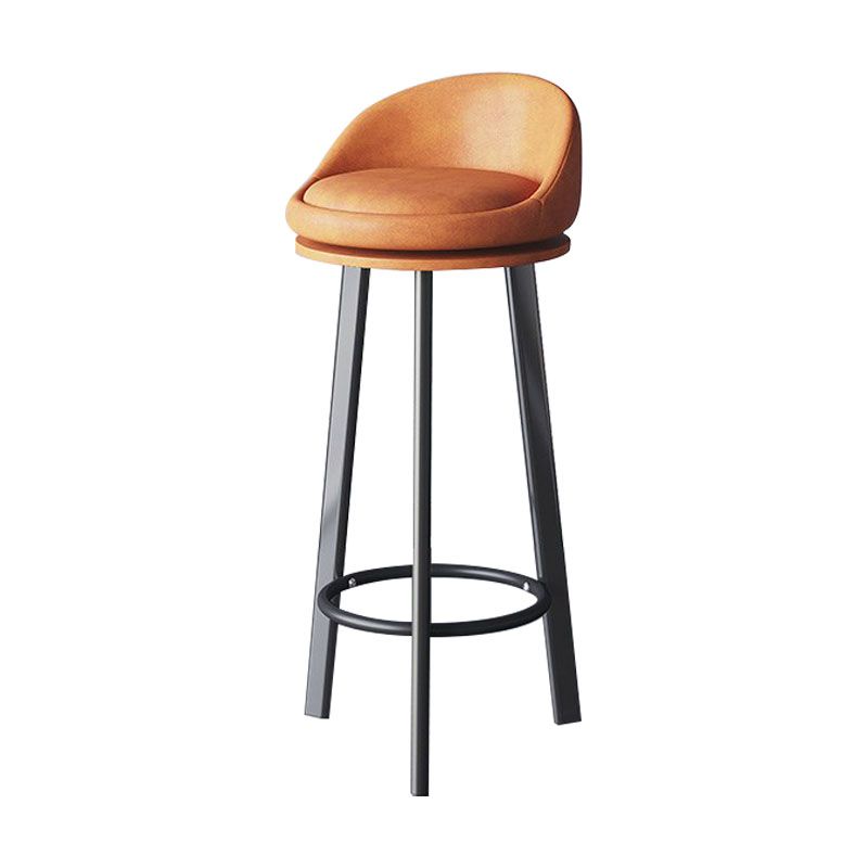 Scandinavian Living Room Low Back Stool Matte Finish Upholstered Swivel Stool Clearhalo 'Bar Furniture' 'Bar Stools' 'bar_stools' 'furn' 'furn_bar_stools' 'Furniture' 'furniture_bar_stools' 'Kitchen & Dining Furniture' 1200x1200_b66a9fa4-f38e-4225-a475-b50b50dec46a
