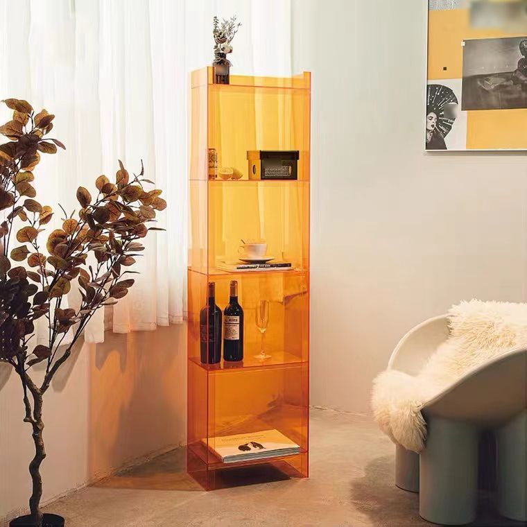 Acrylic Bookcase Scandinavian Style Closed Back Bookshelf for Office and Home Clearhalo 'Bookcases' 'furn' 'furn_bookcases' 'Furniture' 'furniture_bookcases' 'kitchen' 'kitchen_bookcases' 'Living Room Furniture' 'Office Furniture' 1200x1200_b66accf4-9f88-48c9-b53b-a4b36601d595