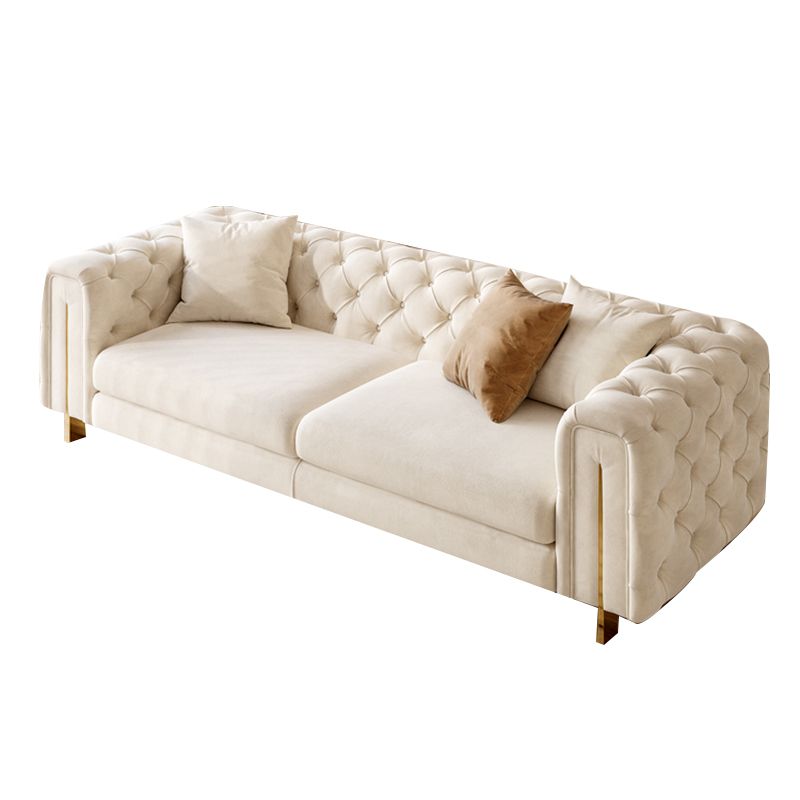 Contemporary Velet Seating Tufted Back Square Arm Sofa for Living Room Clearhalo 'furn' 'furn_sofas' 'Furniture' 'Living Room Furniture' 'Sofa' 'sofas' 1200x1200_b66bd512-a301-4a40-85cb-6fef1b1479d4