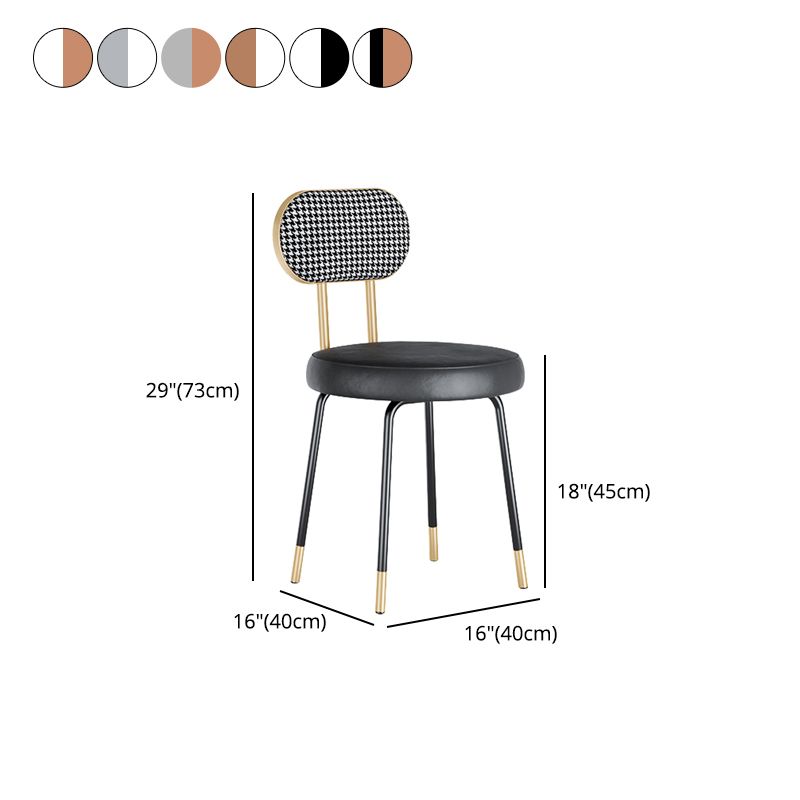Scandinavian Open Back Side Chairs for Home Upholstered Armless Dining Chairs Clearhalo 'Dining Chairs' 'Dining Tables & Seating' 'dining_chair' 'furn' 'furn_dining_chair' 'Furniture' 'furniture_dining_chair' 'Kitchen & Dining Furniture' 1200x1200_b66c0540-5d05-422c-96e5-2d2edddb95fe