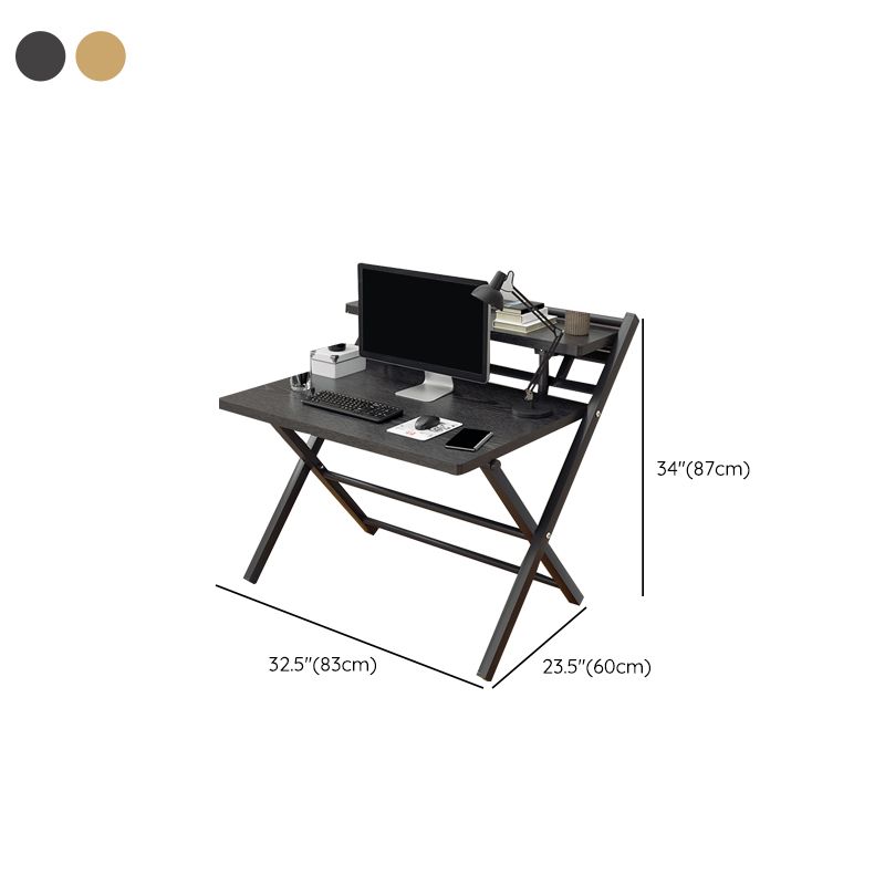 Modern Folding Writing Desk Trestle Base Dormitory Office Desk Clearhalo 'furn' 'furn_office_desk' 'Furniture' 'Office Desks' 'Office Furniture' 'office_desk' 1200x1200_b66c8949-a15a-435e-a5fb-8cd32e957b14