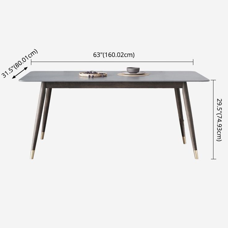 Minimalist Traditional Height Sintered Stone Dining Table Rectangle Dining Set For Home Clearhalo 'Dining Room Sets' 'Dining Tables & Seating' 'dining_room_set' 'furn' 'furn_dining_room_set' 'Furniture' 'furniture_dining_room_set' 'Kitchen & Dining Furniture' 'kitchen&dining_furn' 'kitchen' 1200x1200_b66d142b-854a-4590-b02e-549246019349