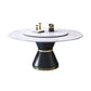 Modern Turntable Dinner Table Stainless Steel Base Stone Dining Table for Home Clearhalo 'Dining Tables & Seating' 'Dining Tables' 'dining_table' 'furn' 'furn_dining_table' 'Furniture' 'Kitchen & Dining Furniture' 1200x1200_b66e3e8a-1dea-4fc7-be28-b799a9fa1276