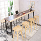 Rectangular Bar-height Table Wood Top Pub Table with Black Base Clearhalo 'Bar Furniture' 'Bar Tables' 'bar_tables' 'furn' 'furn_bar_tables' 'Furniture' 'Kitchen & Dining Furniture' 1200x1200_b66eaa8b-af04-4a1d-ae14-be7d21b1d7ed