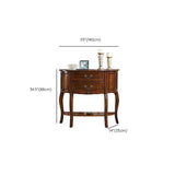 34.65" Tall 2-drawer Console Table Solid Wood Accent Table for Hall