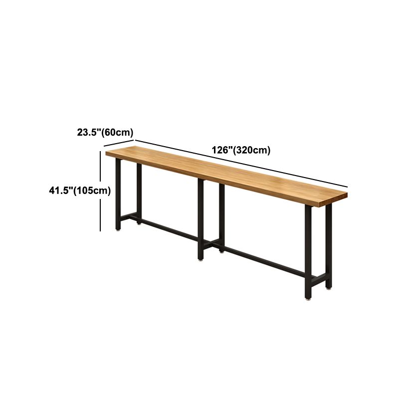 Rechthoek houten bovenste toonbank industriële balktafel voor eetkamer