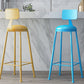 Nordic Armless Backrest Counter Stool Iron Couture Bar Stool with Cushion and Pedal Clearhalo 'Bar Furniture' 'Bar Stools' 'bar_stools' 'furn' 'furn_bar_stools' 'Furniture' 'Kitchen & Dining Furniture' 1200x1200_b6731728-e4cd-47f2-9757-2845517ed393