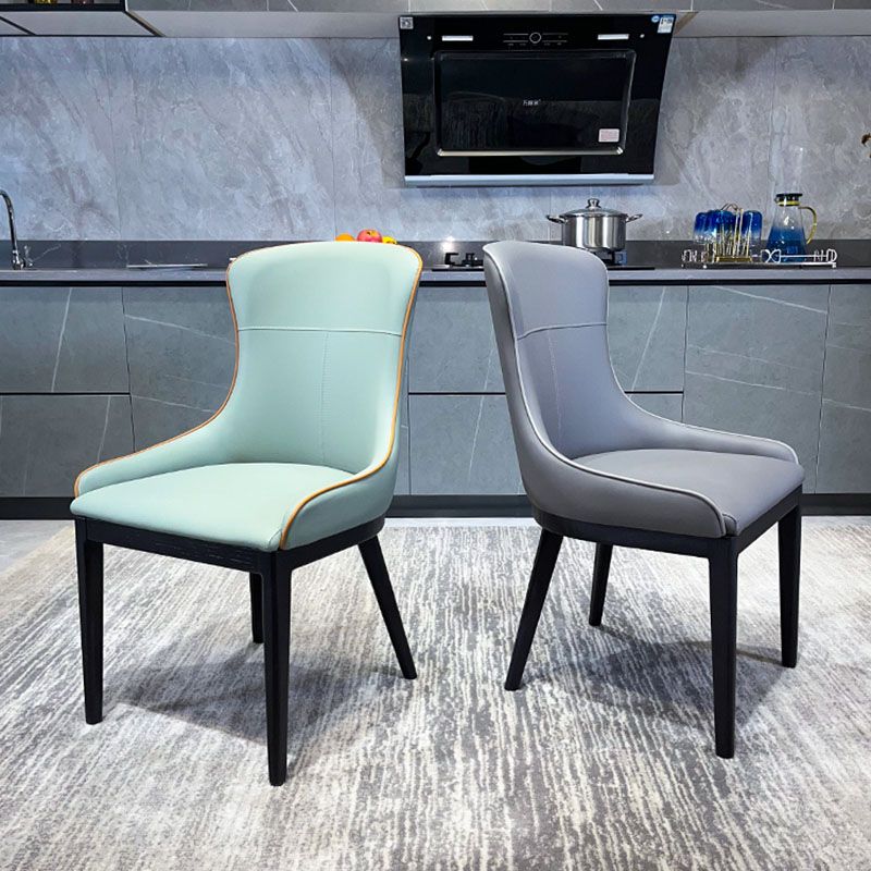 Modern Style Wood Parsons Chair Upholstered Dining Side Chair with Clearhalo 'Dining Chairs' 'Dining Tables & Seating' 'dining_chair' 'furn' 'furn_dining_chair' 'Furniture' 'furniture_dining_chair' 'Kitchen & Dining Furniture' 1200x1200_b67489bb-aba1-4293-8e2d-8075afa80083
