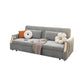 Sofá de cama de cama convertible con brazo inclinado contemporáneo con almacenamiento en gris
