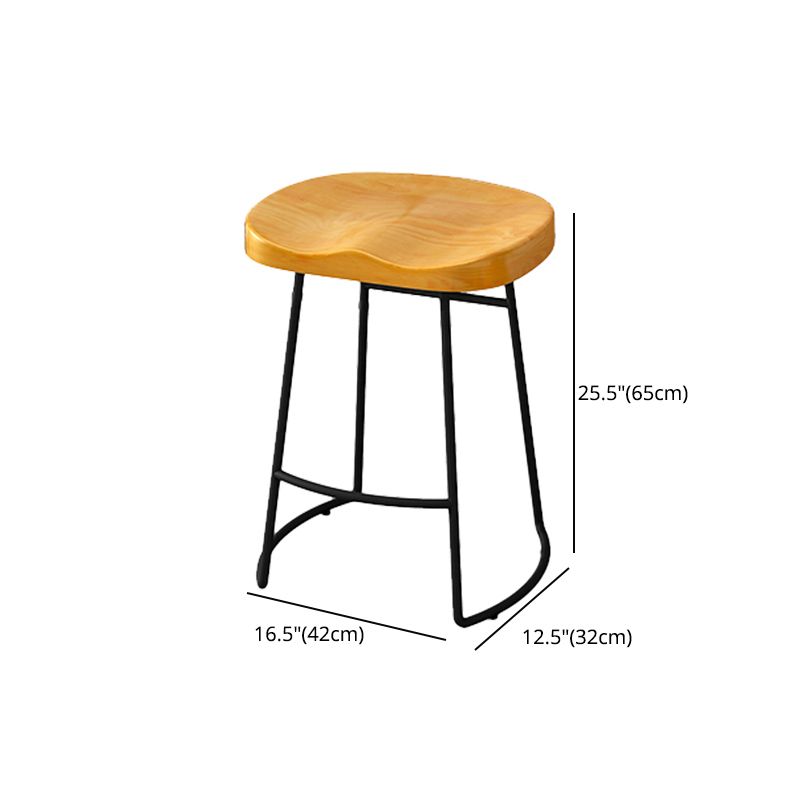 Modern Style Bar-stool with Footrest Sled Iron Legs Barstool for Restaurant Bar Clearhalo 'Bar Furniture' 'Bar Stools' 'bar_stools' 'furn' 'furn_bar_stools' 'furniture_bar_stools' 'Kitchen & Dining Furniture' 'kitchen&dining_furn' 'kitchen' 'kitchen_furn' Furniture' 1200x1200_b6773070-d359-49fd-91b9-b9a3adb816c1