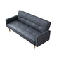 Contemporary Tufted Square Arm Living Room Faux Leather with Storage Seating
