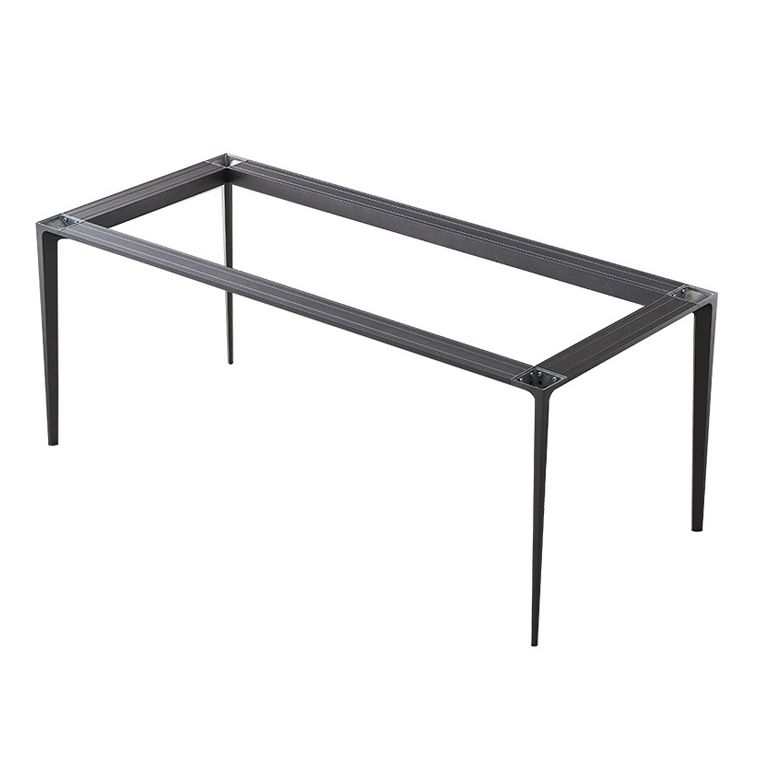 Metal Contemporary Rectangular Table High Gloss White Sintered Stone Dining Table with 4 Legs Clearhalo ' dining_table' 'Dining Tables & Seating' 'Dining Tables' 'furn' 'furn_dining_table' 'Furniture' 'furniture_dining_table' 'Kitchen & Dining Furniture' 'kitchen&dining_furn' 'kitchen' 'kitchen_dining_table' 1200x1200_b67bbdfd-037a-413f-97c9-9c2a88bedf21