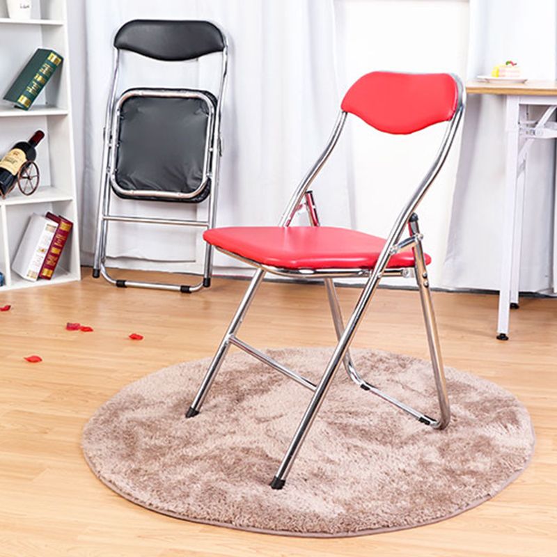 Home Metal Contemporary Side Chair Folding Open Back Dining Side Chair Clearhalo ' kitchen&dining_furn' 'Dining Chairs' 'Dining Tables & Seating' 'dining_chair' 'furn' 'furn_dining_chair' 'Furniture' 'furniture_dining_chair' 'Kitchen & Dining Furniture' 'kitchen' 1200x1200_b67c7ecd-bb76-40e3-8527-ca80e477093a