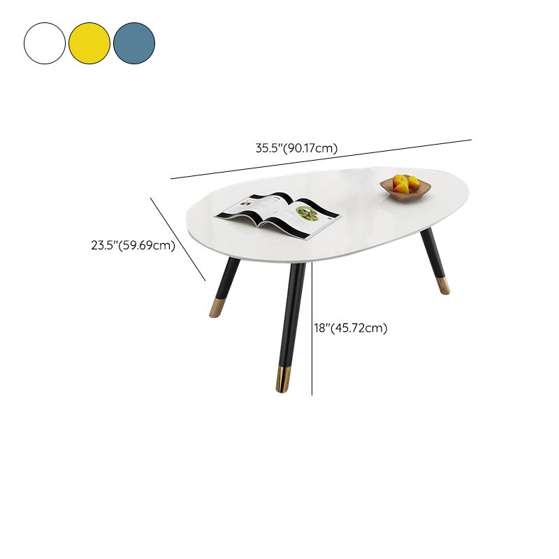 Ensemble de table basse contemporaine sans table basse en bois à 3 pieds pénibles