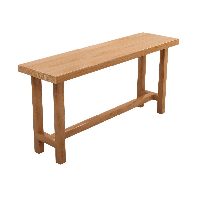 Modern Bar Dining Table Indoor Rectangle Wood Bar Table Trestle Base in Light Brown Clearhalo 'Bar Furniture' 'Bar Tables' 'bar_tables' 'Furniture' 'furniture_bar_tables' 'Kitchen & Dining Furniture' 'kitchen&dining_furn' 'kitchen' 1200x1200_b6809a46-b94d-414e-9e26-d5ff39f6cdb0