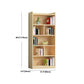 Contemporary Floor Closed Back Book Shelf Wooden Home Shelf Bookcase with Shelves