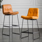 Modern Backrest Armless Counter Stool Iron Cafe Bar Stool with Cushion Clearhalo 'Bar Furniture' 'Bar Stools' 'bar_stools' 'furn' 'furn_bar_stools' 'Furniture' 'Kitchen & Dining Furniture' 1200x1200_b6816bbf-9b17-4c10-9cd4-ca2d5c7c99ea