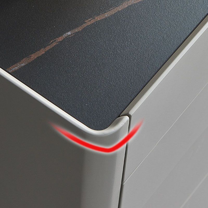 Cassettiera verticale per camera da letto moderna in pietra con cassetti