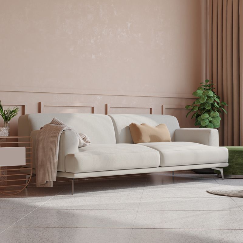 VELVET SOFFAT STRIGHT AVEC avec un bras encastré pour le salon 31,5 "de haut