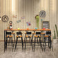 Juego de mesa de Bar Industrial de 1/6/9/11 piezas, mesa de mostrador rectangular de madera de pino con taburetes