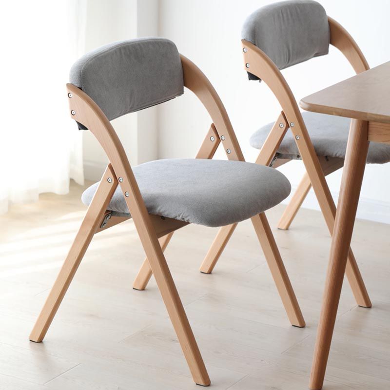 Contemporary Wood Dining Chairs Open Back Dining Side Furniture in Matte Finish for Home