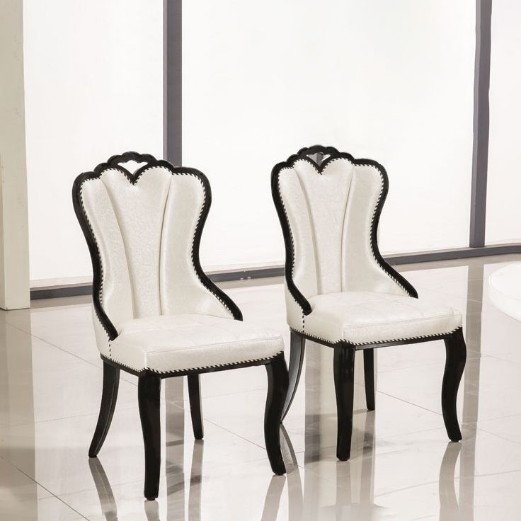 Scandinavian Style Upholstered Armless Side Chair Solid Back Dining Chairs for Home Use Clearhalo ' kitchen&dining_furn' 'Dining Chairs' 'Dining Tables & Seating' 'dining_chair' 'furn' 'furn_dining_chair' 'Furniture' 'furniture_dining_chair' 'Kitchen & Dining Furniture' 'kitchen' 1200x1200_b68a2e9a-4a7f-4c0d-9601-85a3a5b17076