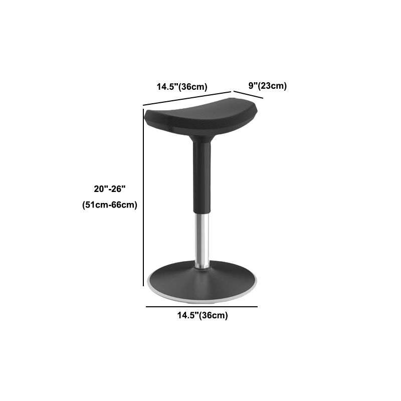 Modern Desk Chair Adjustable Chair Armless Upholstered Office Chair in Black Clearhalo 'furn' 'furn_office_chair' 'Furniture' 'Office Chairs' 'Office Furniture' 'office_chair' 1200x1200_b68ab6bf-a891-42ef-9709-bc9c49b70909